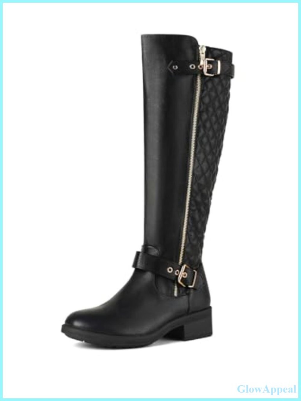 Women's Knee High Riding Boots Faux Leather Faux Fur Lined